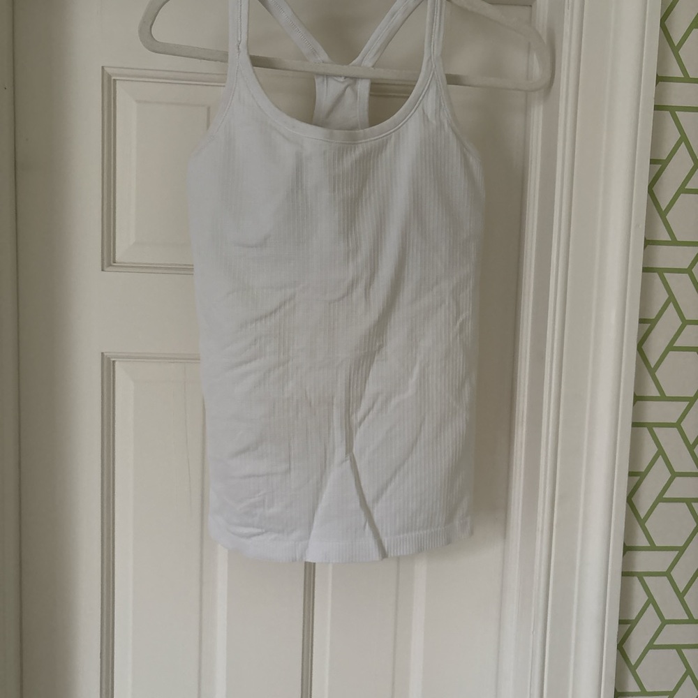White Ribbed Tank Top - Picture 2 of 2